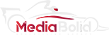 Логотип компании Медиаболид - белый